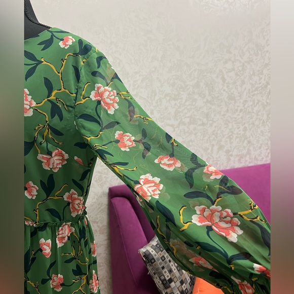 Ann Taylor Green Floral Mini Dress - Picture 6 of 8